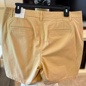 Talbots Tan Bermuda Shorts Classic Cotton Blend Size 10